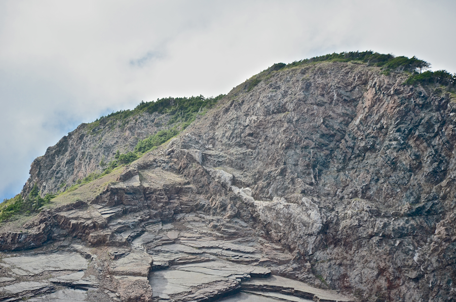 The eastern cliffs above the “slide”