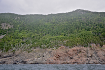 Red cliffs south of the “oval”