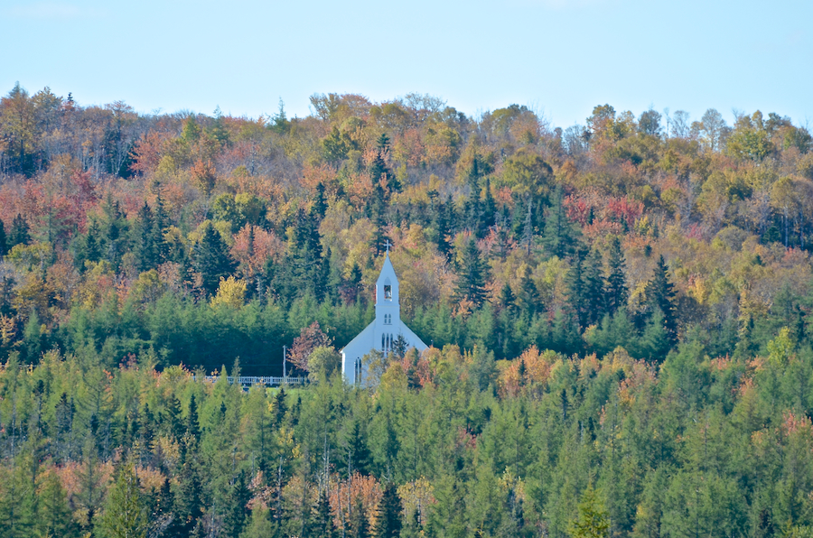Looking southwest at St Joseph’s Church in Glencoe Mills