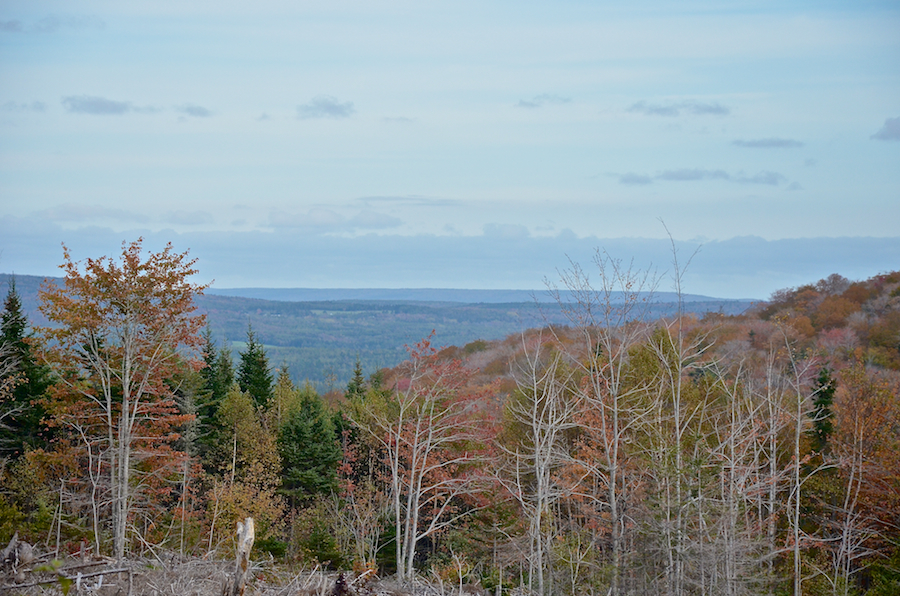 View from the Creignish Mountain Road in Rhodena