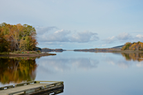 Looking west along the Mabou River from the Mabou Marina