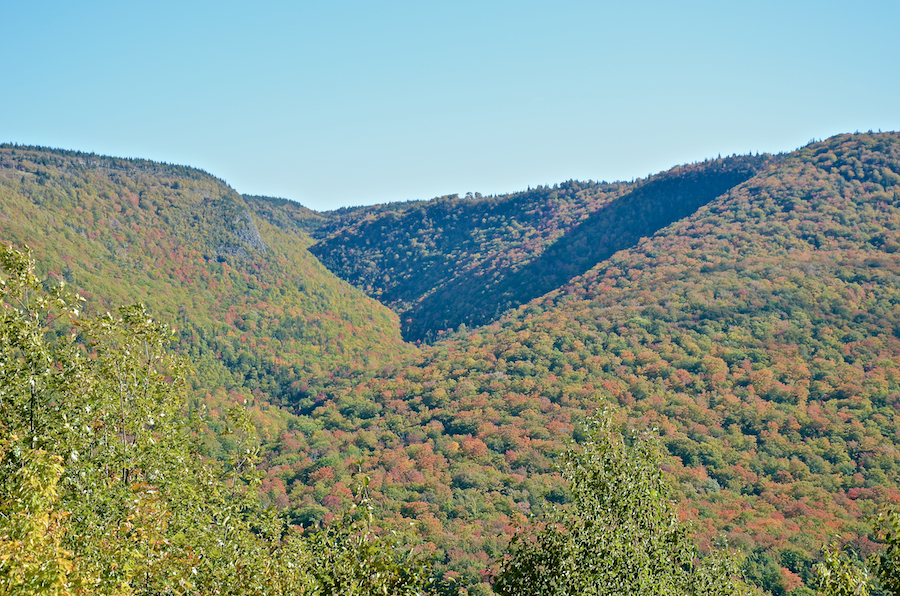 The valley of the Little Southwest Brook descending from South Mountain