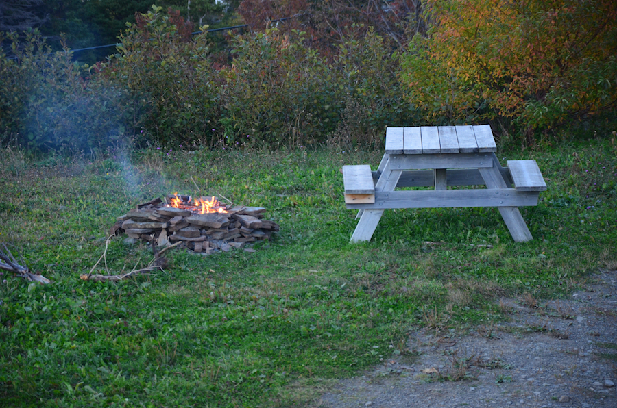 Campfire at the lodge