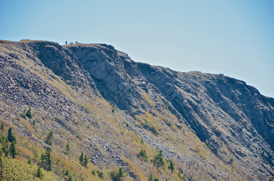 The south summit of Meat Cove Mountain seen from the north summit