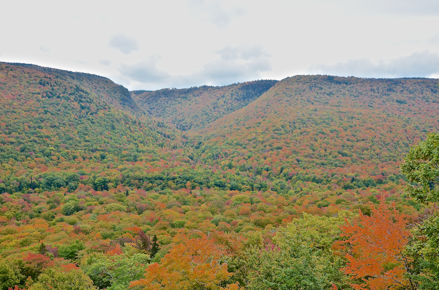 The valley of the Little Southwest Brook descending from South Mountain