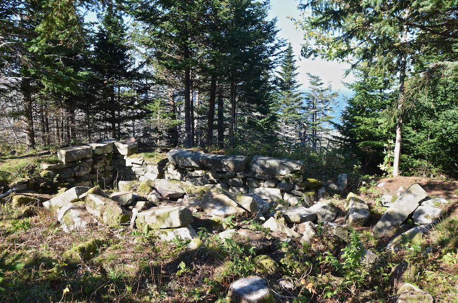 The foundations of the MacPhee house overlooking the MacKinnons Brook area of Cape Mabou