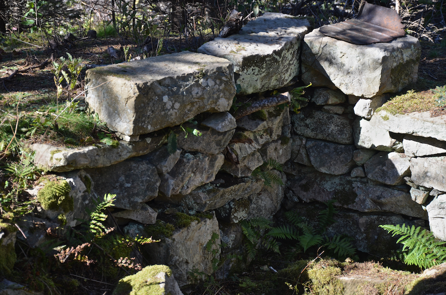 The northwest corner of the MacPhee house foundations