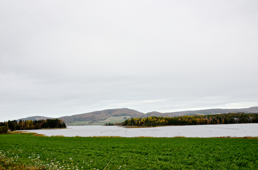 The Cape Mabou Highlands across Big Cove and the Mabou River from West Mabou