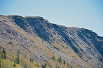 The south summit of Meat Cove Mountain seen from the north summit