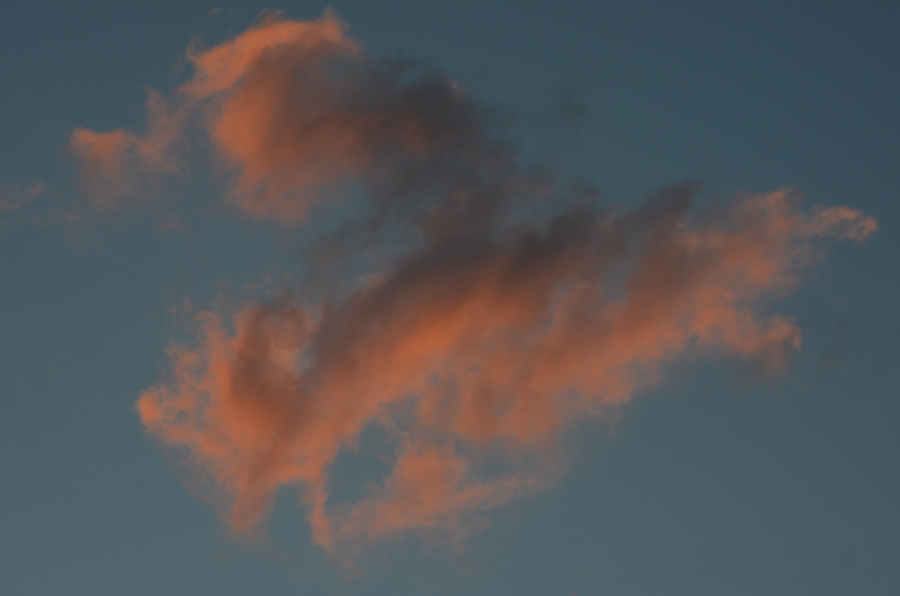 Pink-tinted cloud above the Lodge