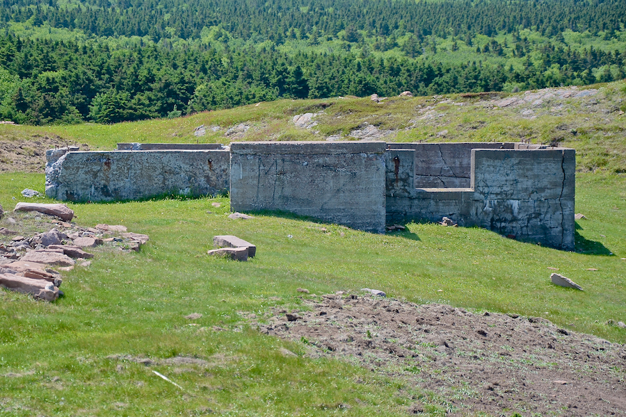 Foundations of an old building at Cape St Lawrence