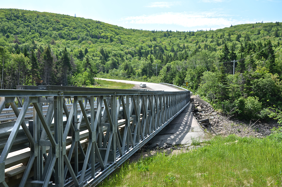 The Bailey bridge over the Salmon River
