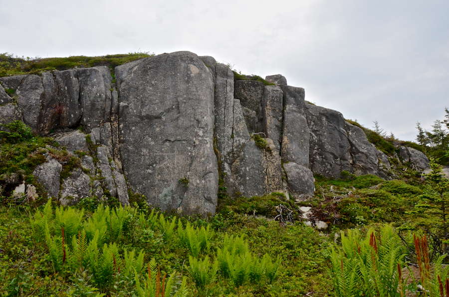 A cliff along the Louisbourg Lighthouse Trail