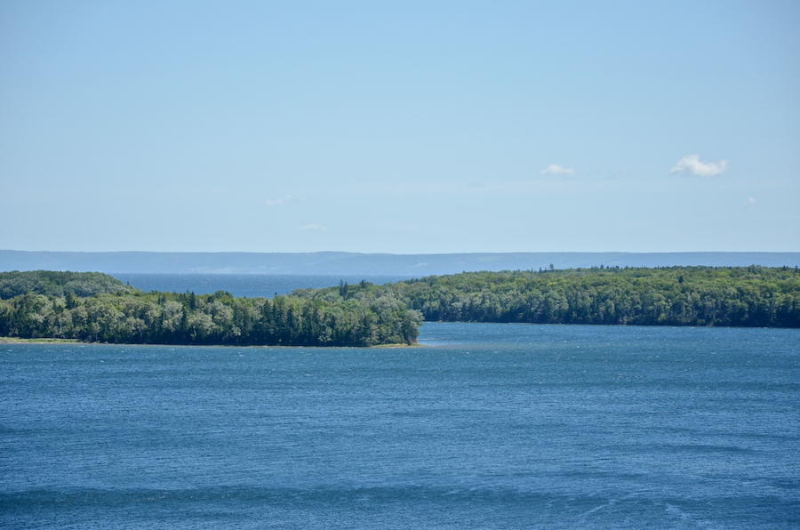 The continuation of the peninsula past MacDonalds Point
