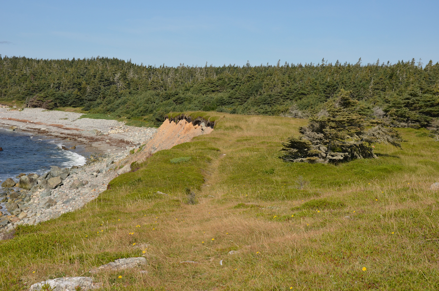 The Simon Point Trail along the cliffs