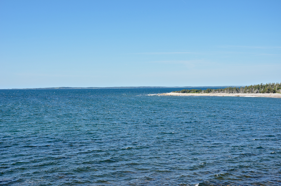 The coast to the west from Simon Point