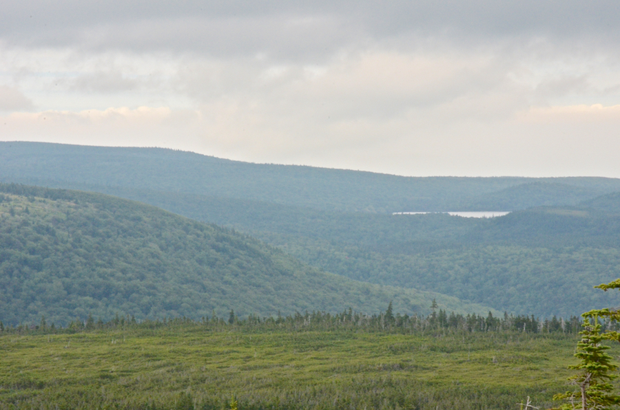 MacEacherns Lake below the surrounding highlands