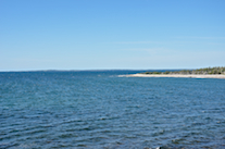 The coast to the west from Simon Point
