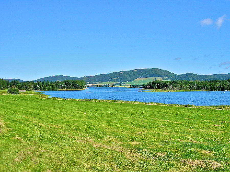 The Southwest Mabou River joins the Mabou River on the east side of Nicholsons Island