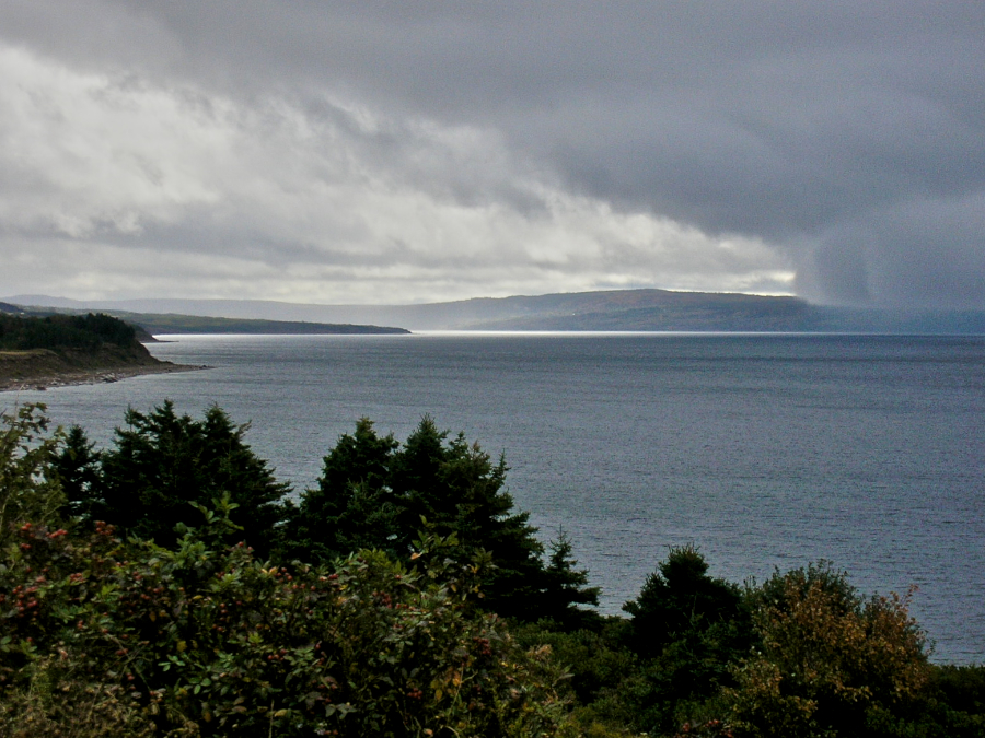 Squall nears the Strait of Canso