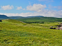 Highlands and fields to the southwest from Cape St Lawrence