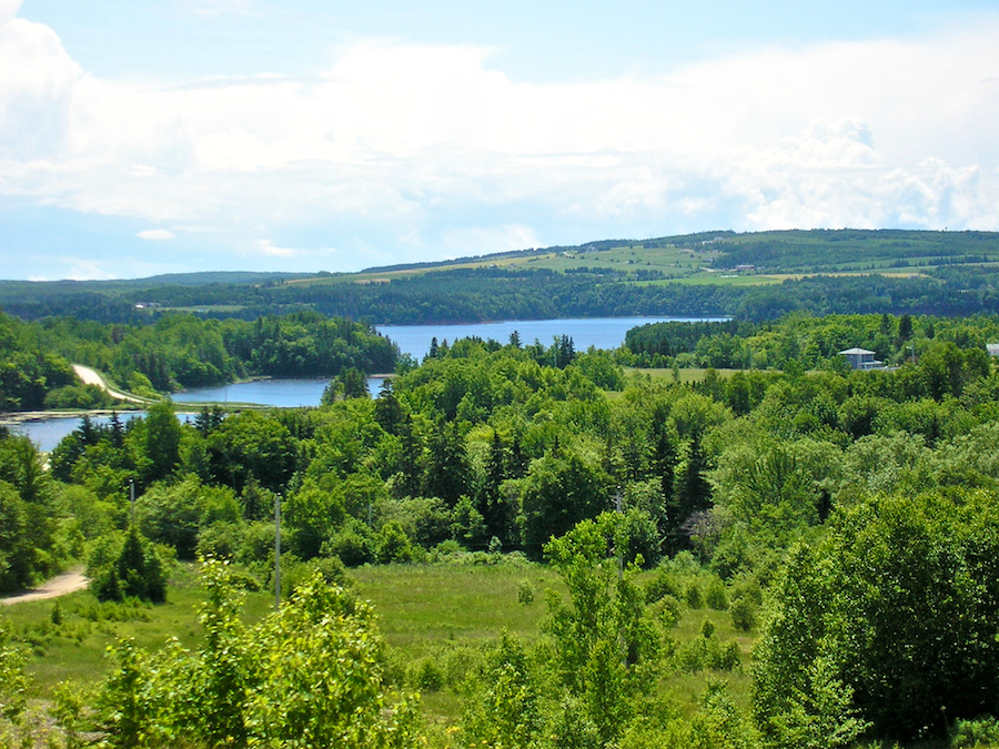 Panorama from MacDonalds Glen Road near Northeast Mabou