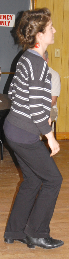 Photo of Jackie O’Riley step-dancing