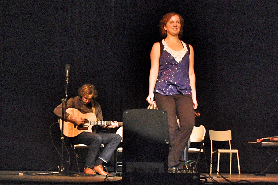 Jake Charron, Matt Pepin (obscured), and Samantha Harvey