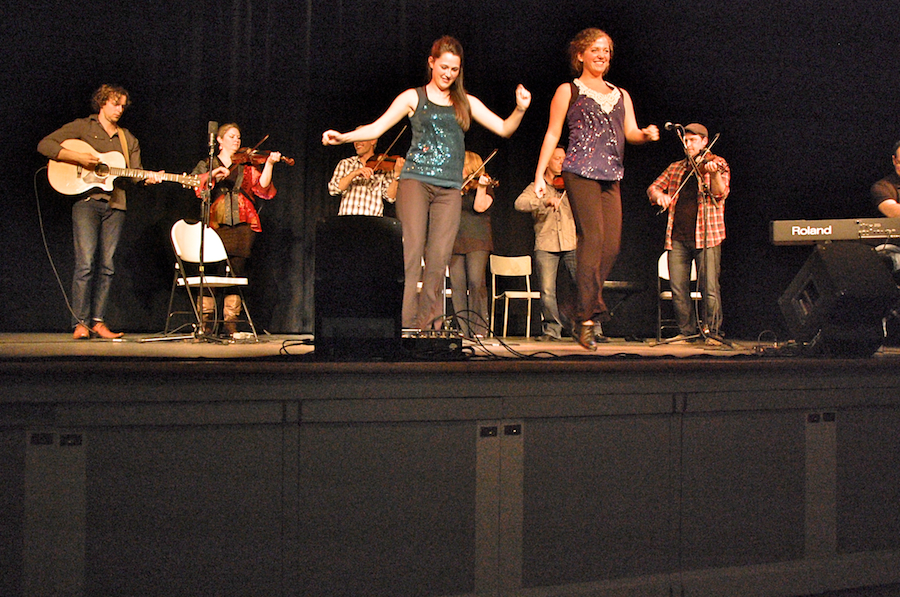 Jake Charron, Andrea Beaton, Matt Pepin (obscured), Sarah Robinson, Terri-Lynn Mahusky (obscured), Louis Schryer (obscured), Samantha Harvey, Troy MacGillivray, and Allan Dewar (cut-off)