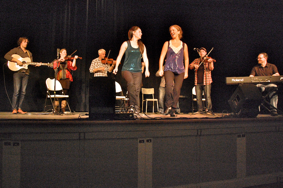 Jake Charron, Andrea Beaton, Matt Pepin, Sarah Robinson, Terri-Lynn Mahusky (obscured), Louis Schryer (obscured), Samantha Harvey, Troy MacGillivray, and Allan Dewar