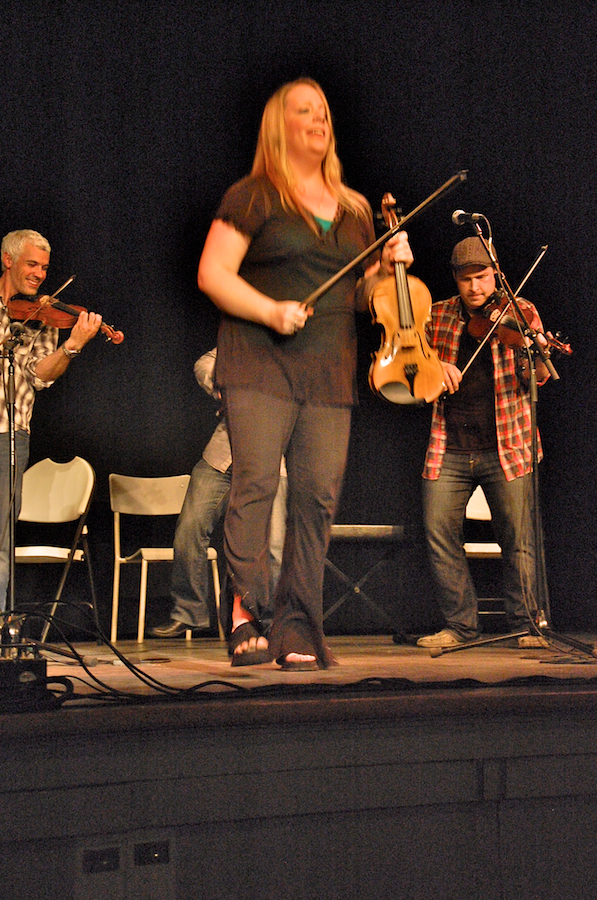 Matt Pepin, Louis Schryer (obscured), Terri-Lynn Mahusky, and Troy MacGillivray