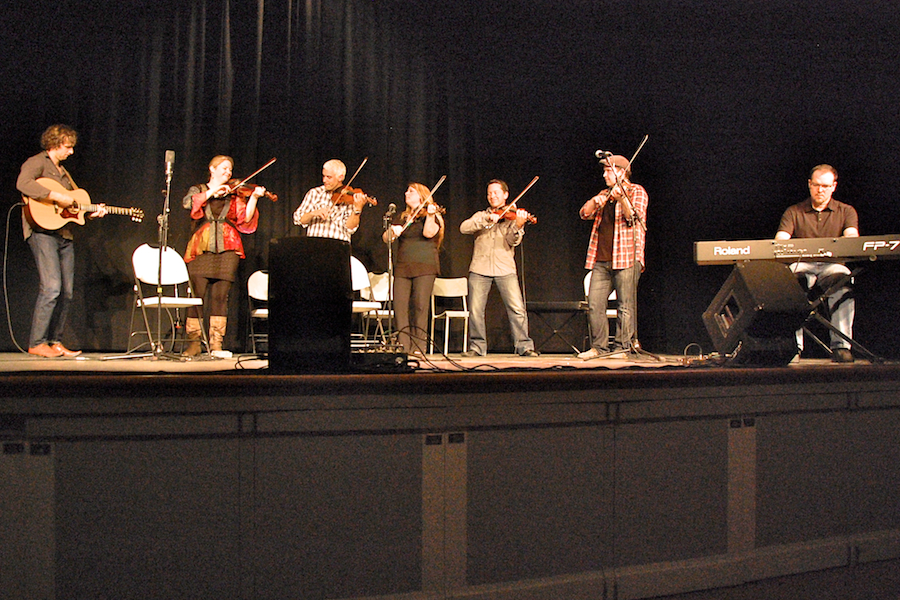 Jake Charron, Andrea Beaton, Matt Pepin, Terri-Lynn Mahusky, Louis Schryer, Troy MacGillivray, and Allan Dewar